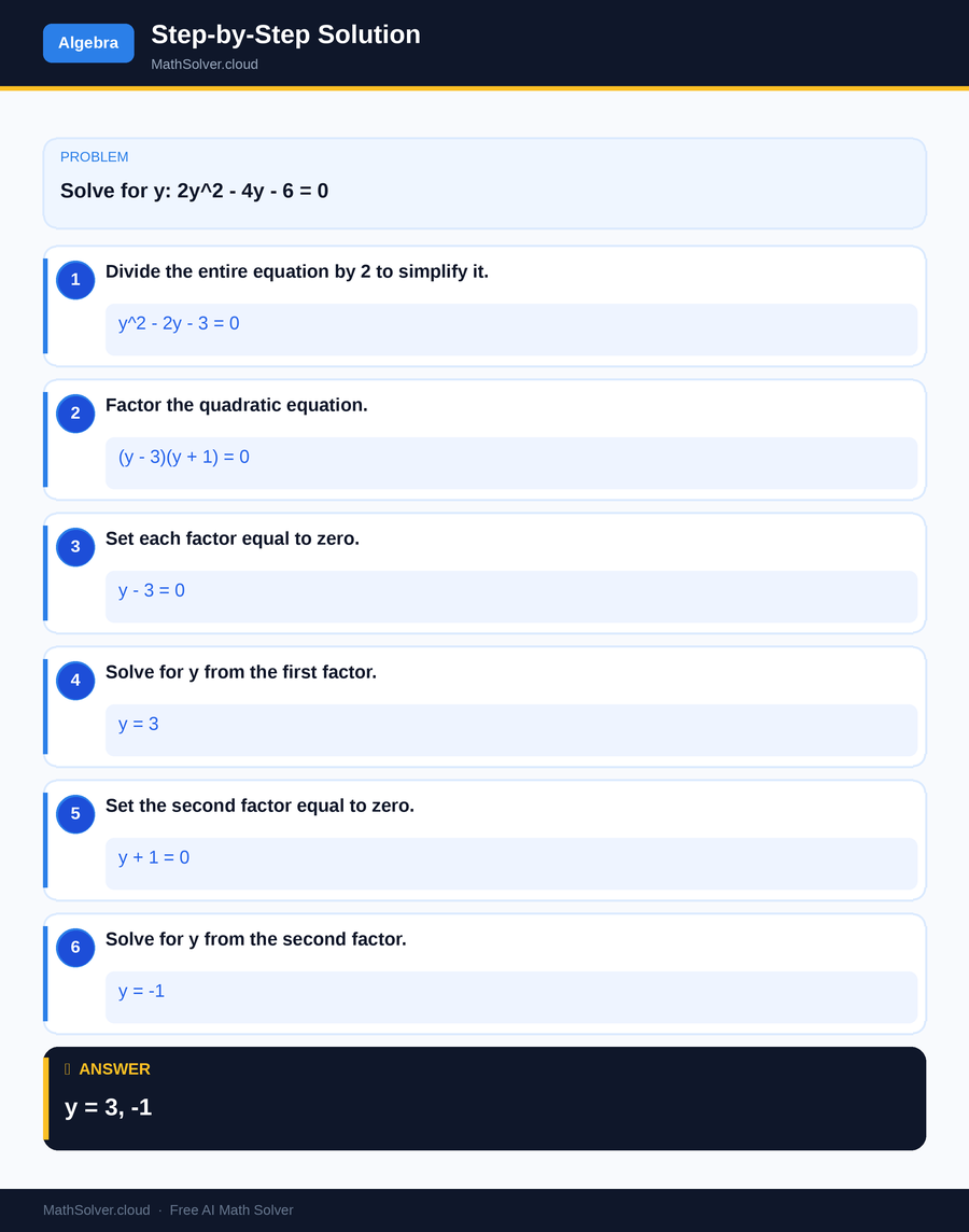 MathSolver solving example 2 — Algebra