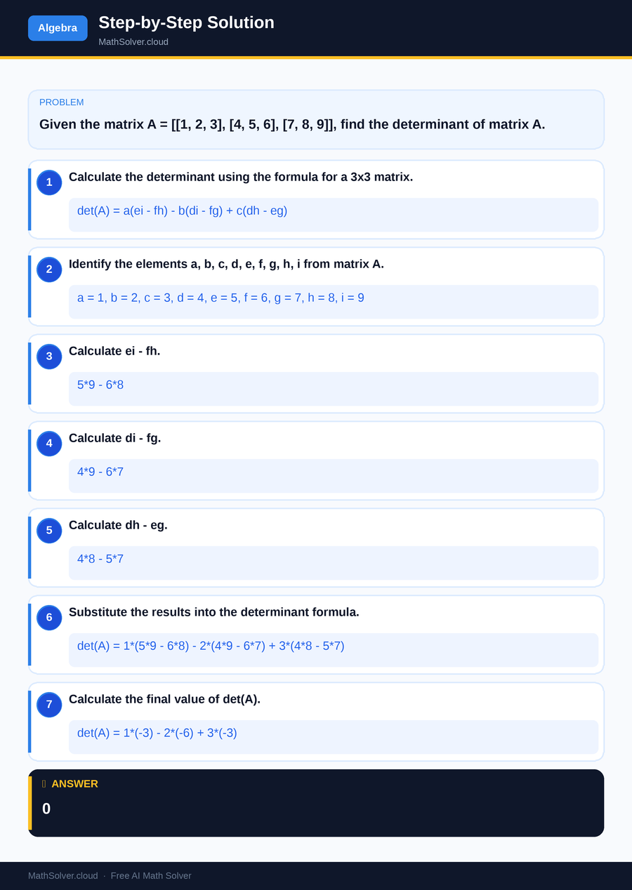 MathSolver solving example 2 — Algebra