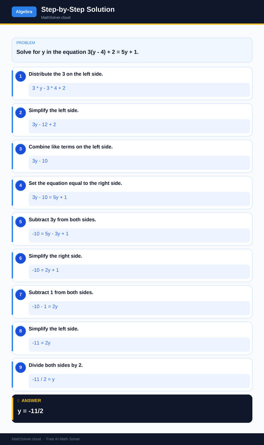 MathSolver solving example 2 — Algebra