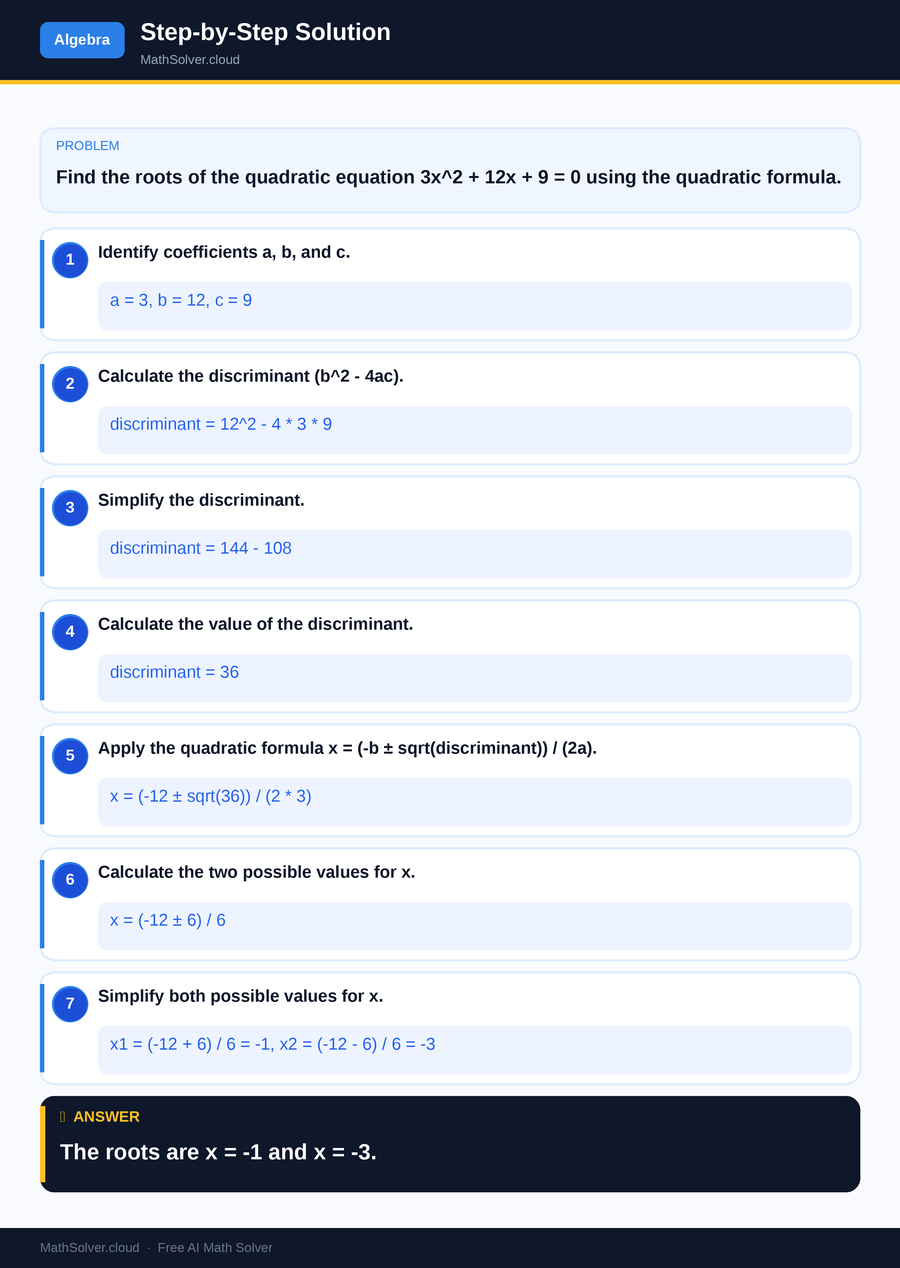 MathSolver solving example 2 — Algebra