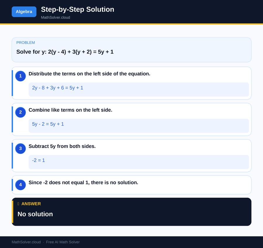 MathSolver solving example 2 — Algebra