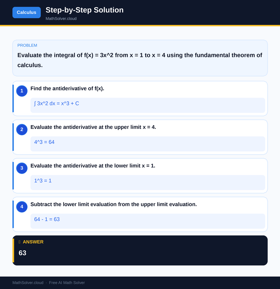 MathSolver solving example 1 — Calculus