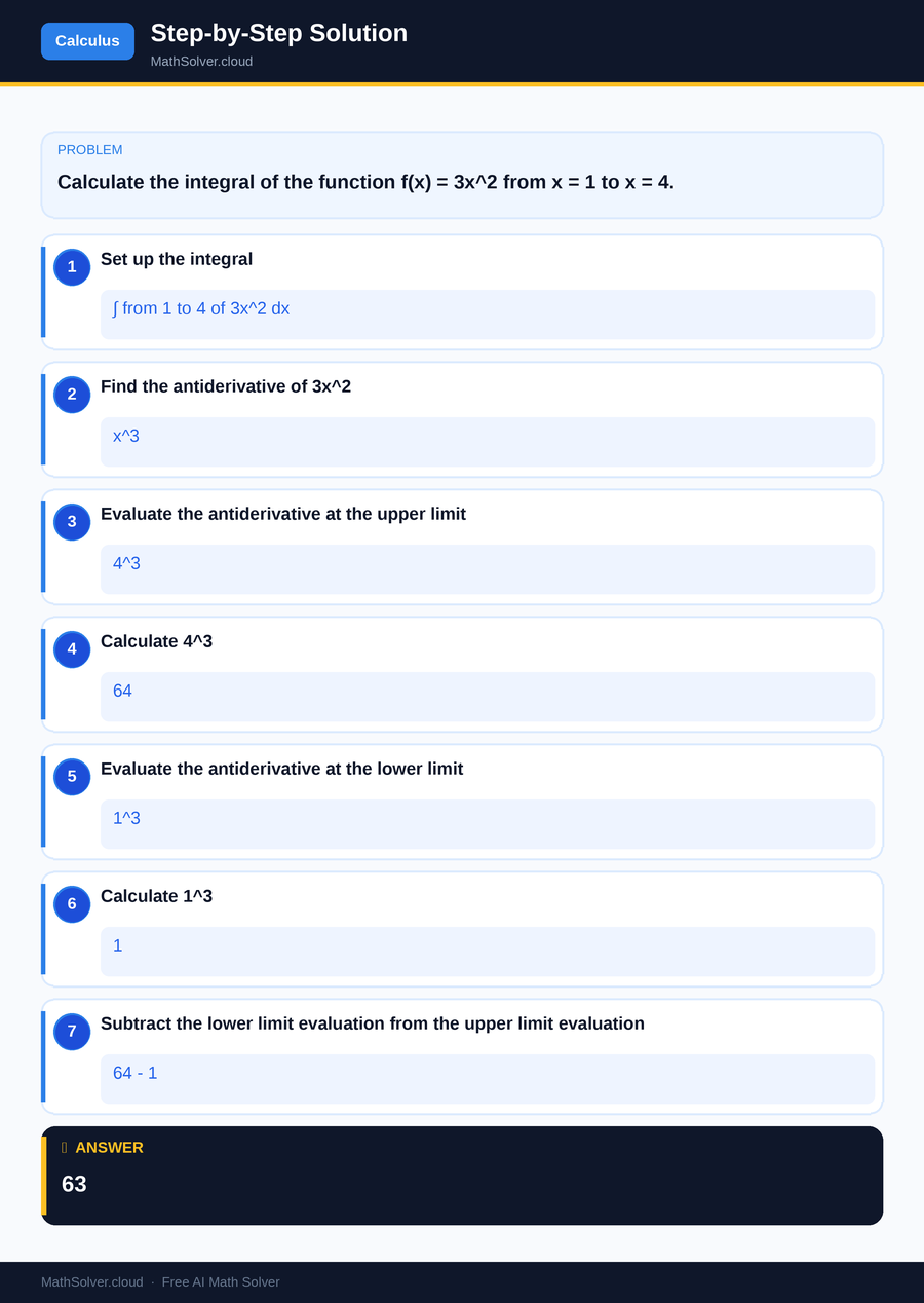 MathSolver solving example 1 — Calculus