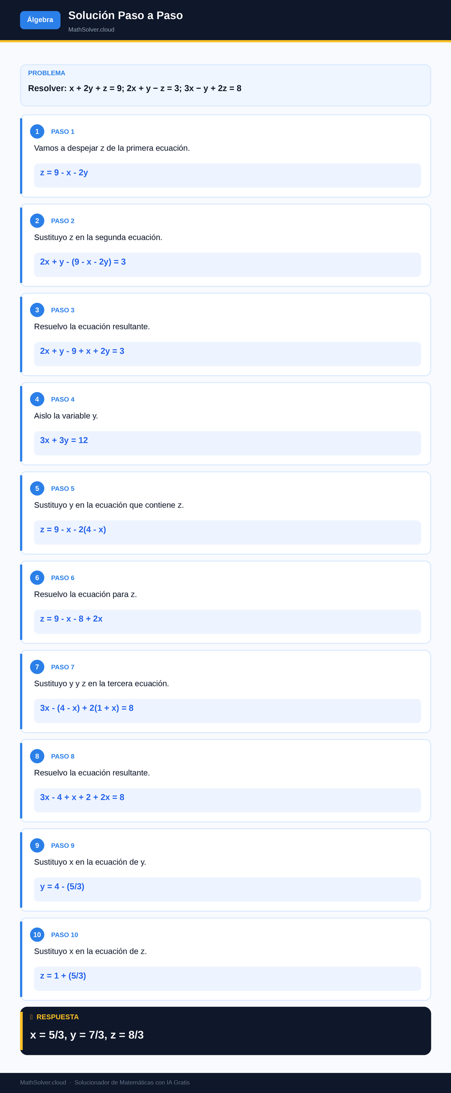 MathSolver resolviendo el ejemplo 2 — Álgebra