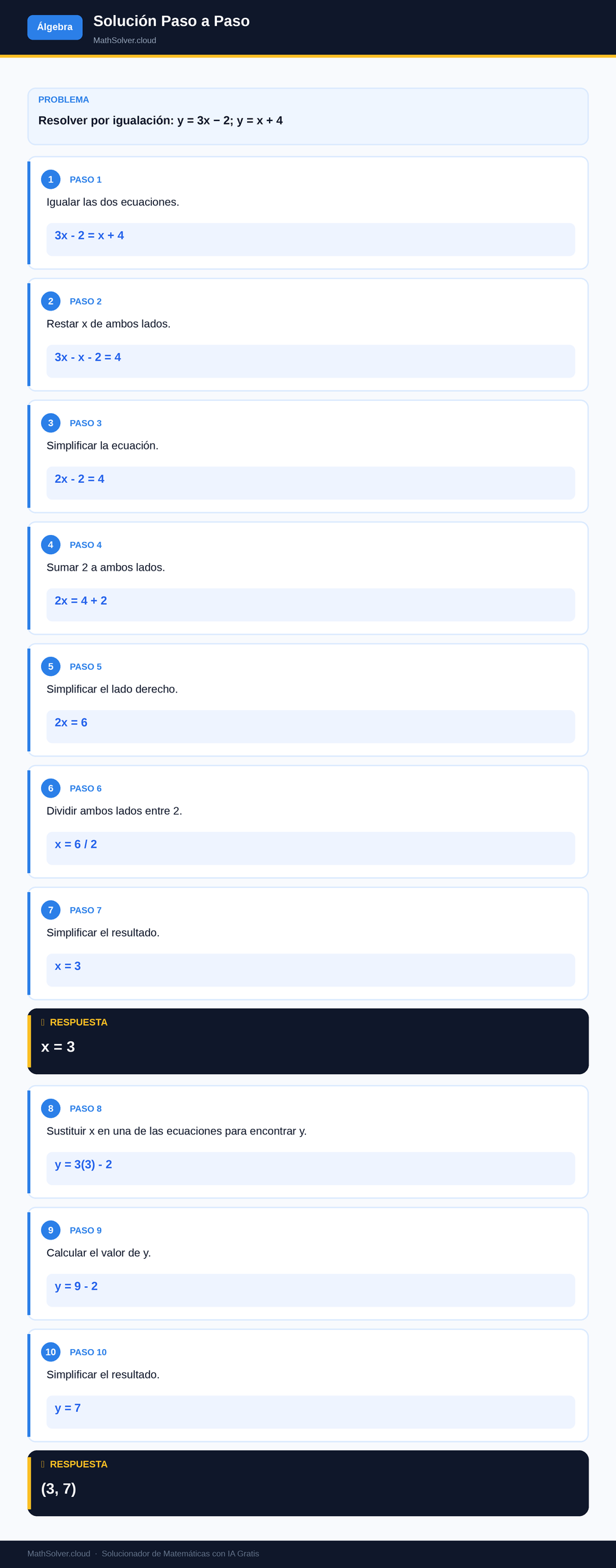 MathSolver resolviendo el ejemplo 2 — Álgebra