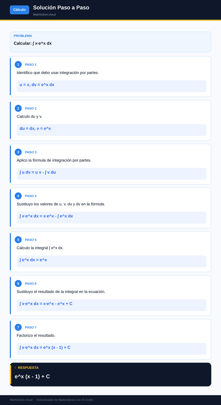 MathSolver resolviendo el ejemplo 1 — Cálculo