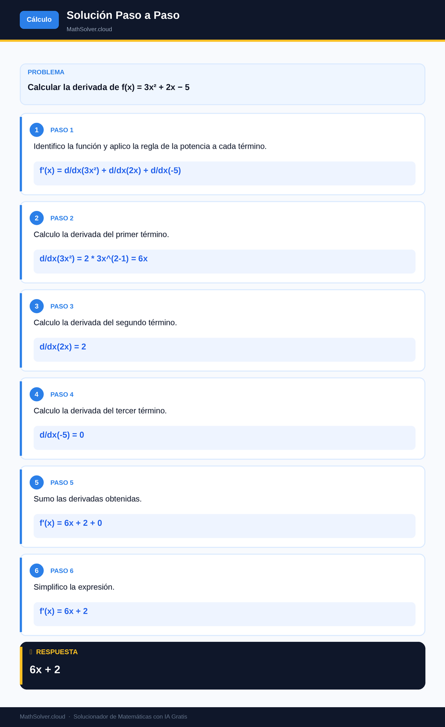 MathSolver resolviendo el ejemplo 1 — Cálculo