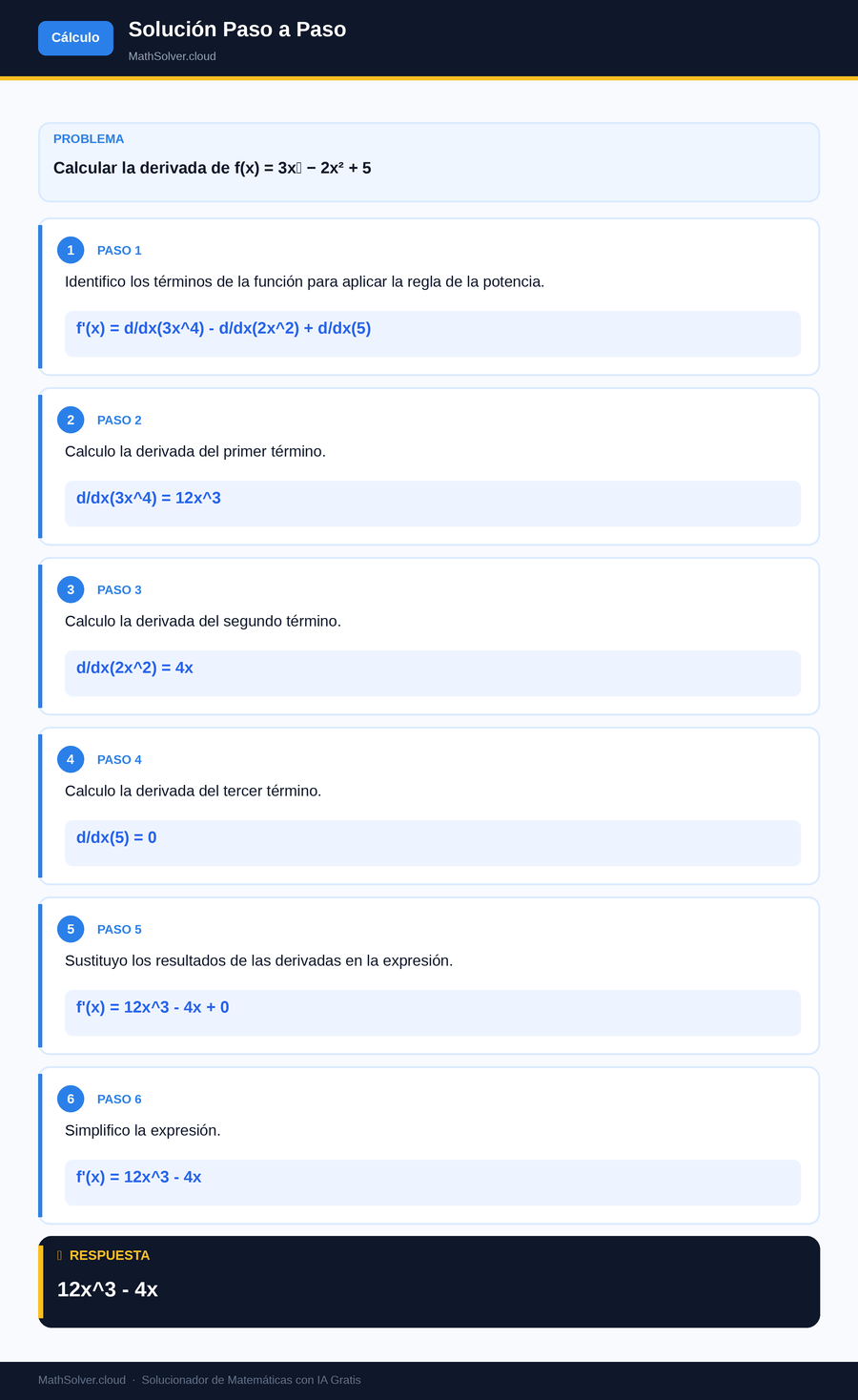 MathSolver resolviendo el ejemplo 1 — Cálculo