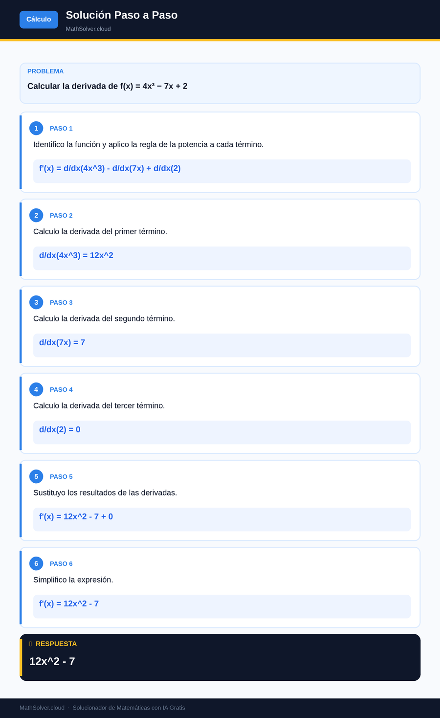 MathSolver resolviendo el ejemplo 1 — Cálculo