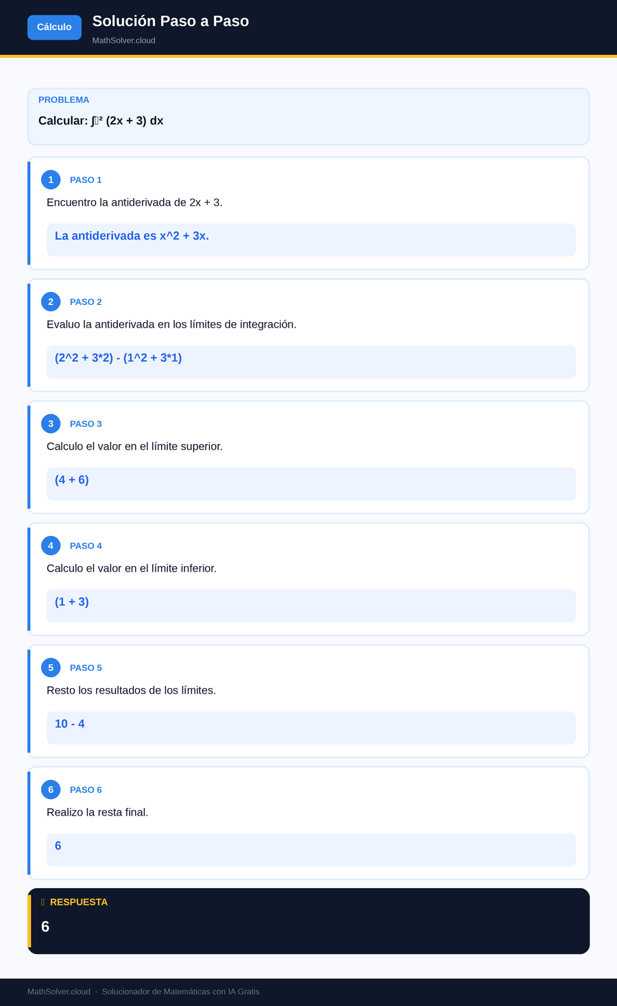 MathSolver resolviendo el ejemplo 2 — Cálculo