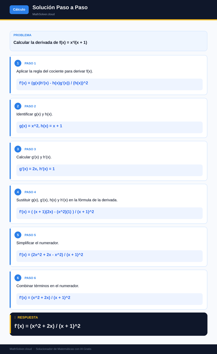 MathSolver resolviendo el ejemplo 2 — Cálculo