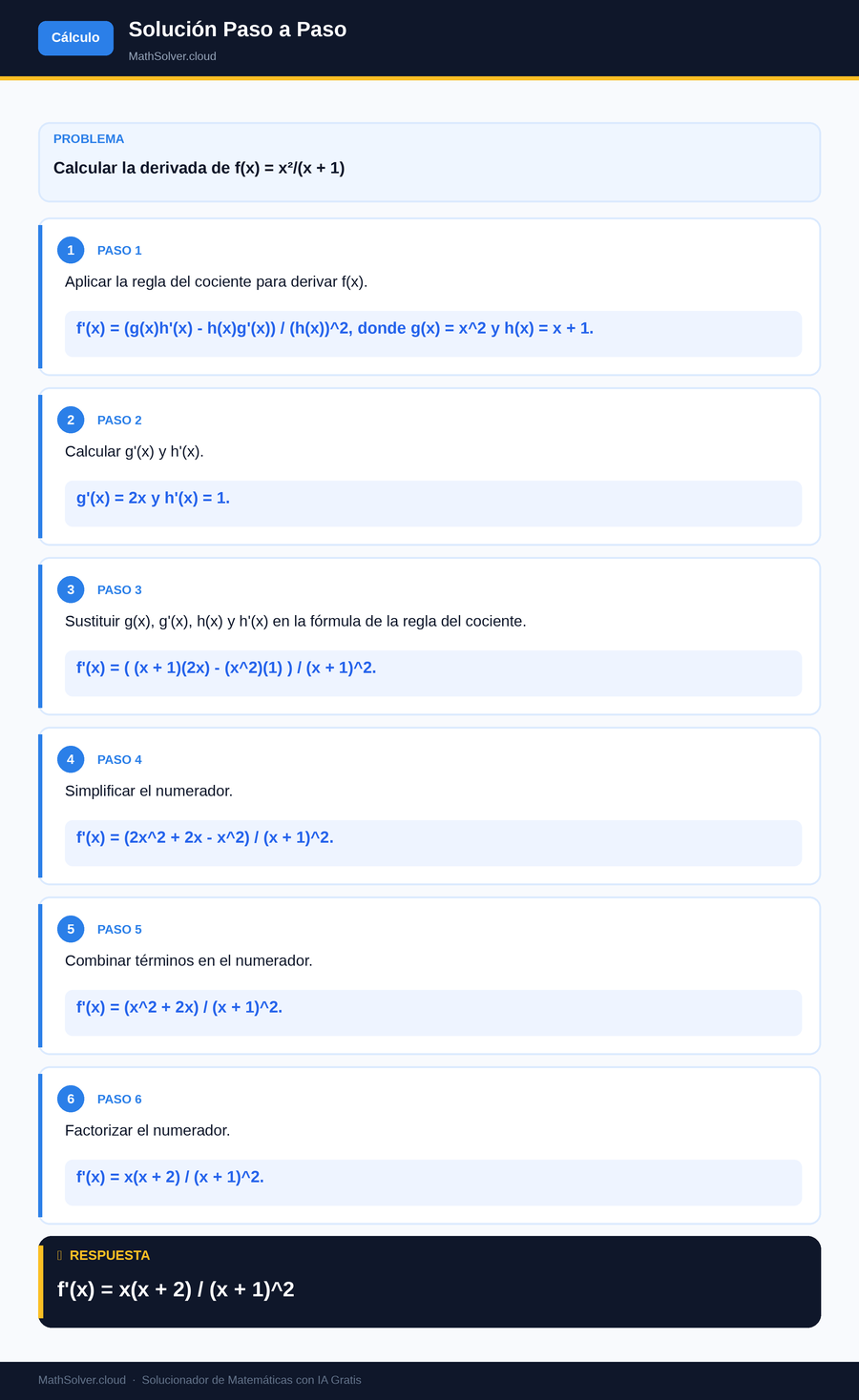 MathSolver resolviendo el ejemplo 2 — Cálculo