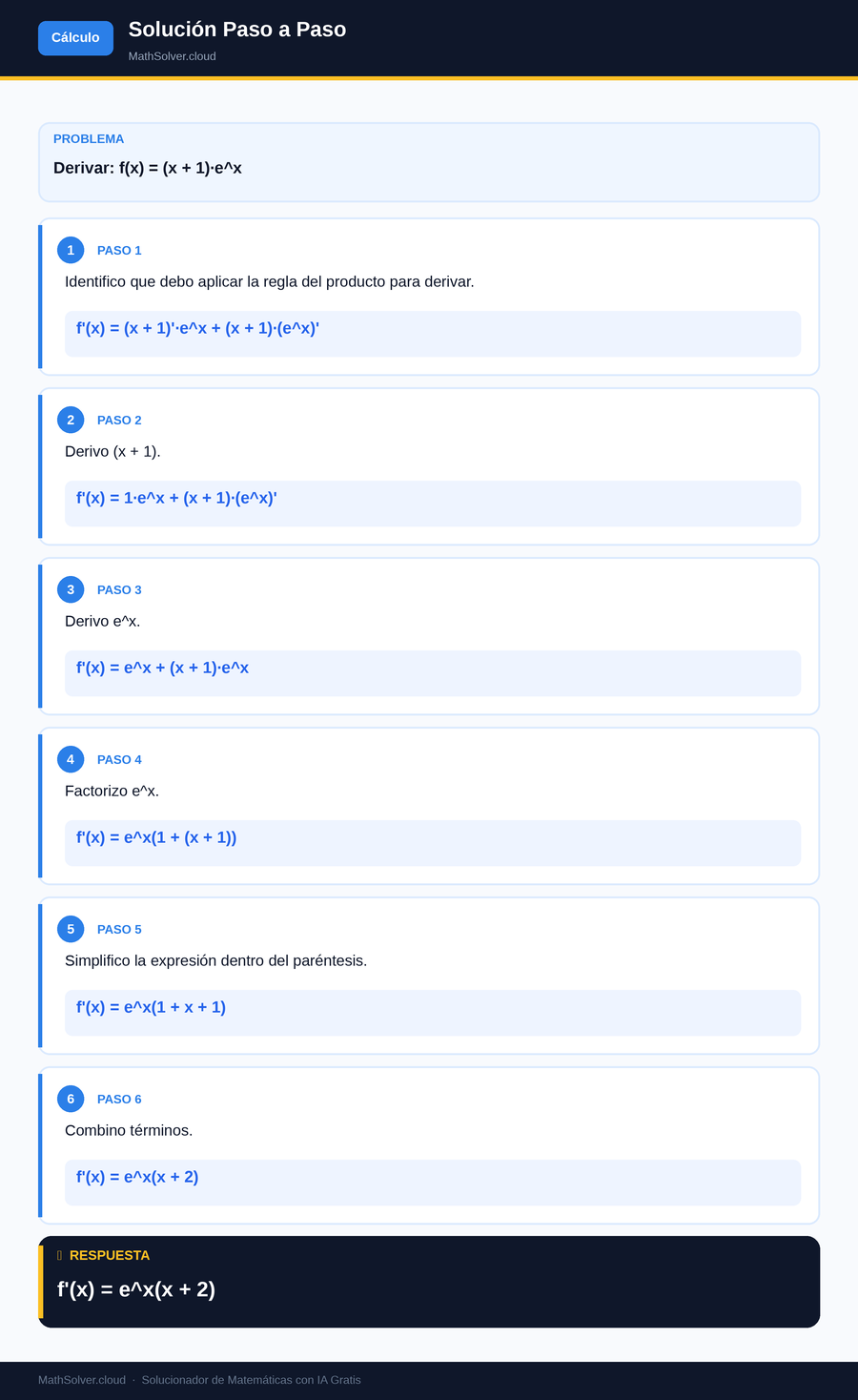MathSolver resolviendo el ejemplo 2 — Cálculo