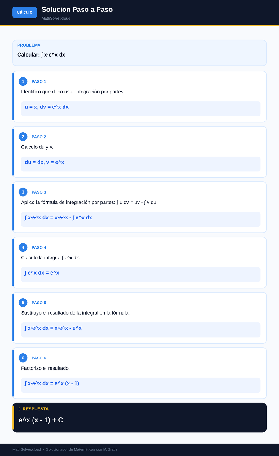 MathSolver resolviendo el ejemplo 1 — Cálculo