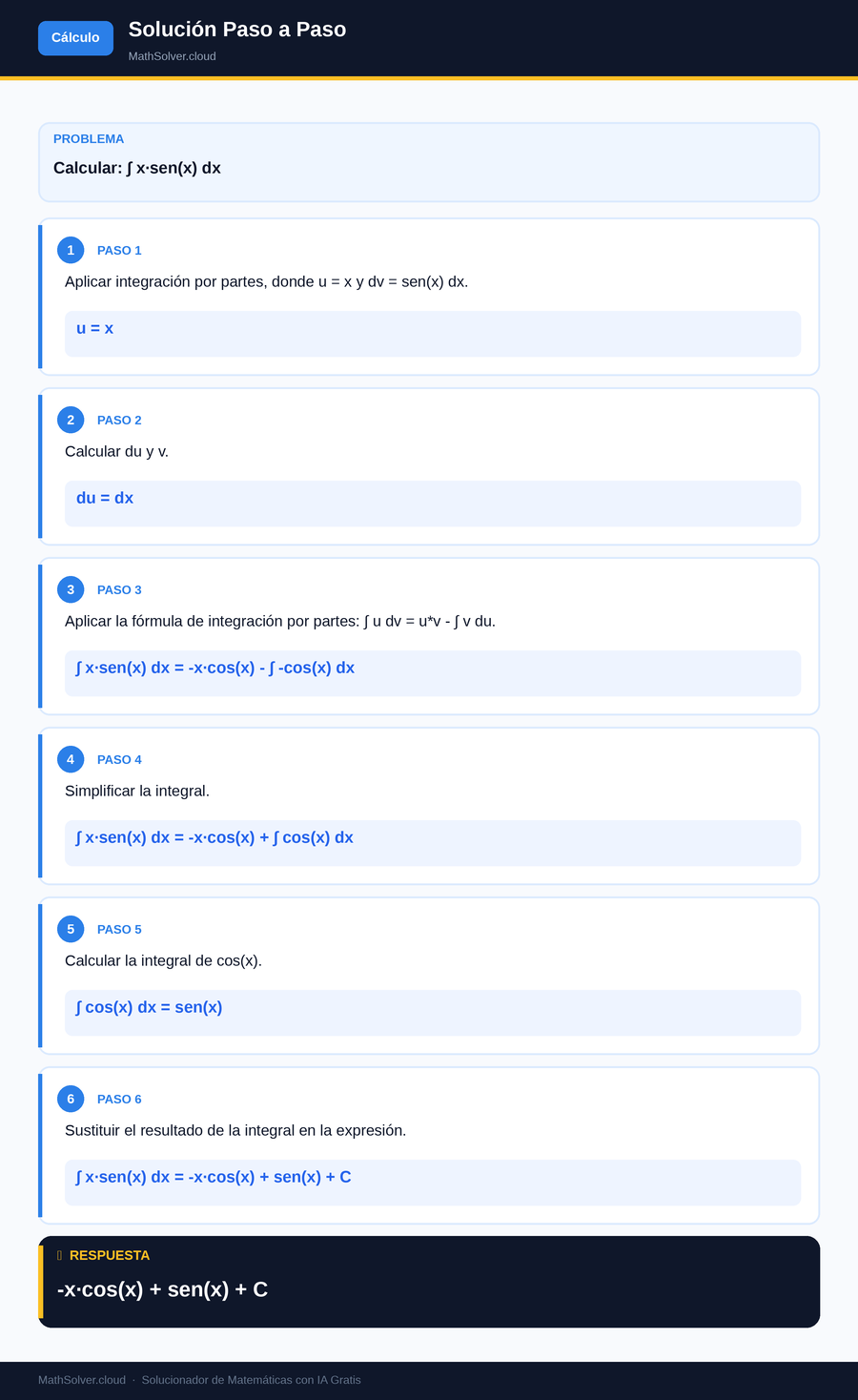 MathSolver resolviendo el ejemplo 2 — Cálculo