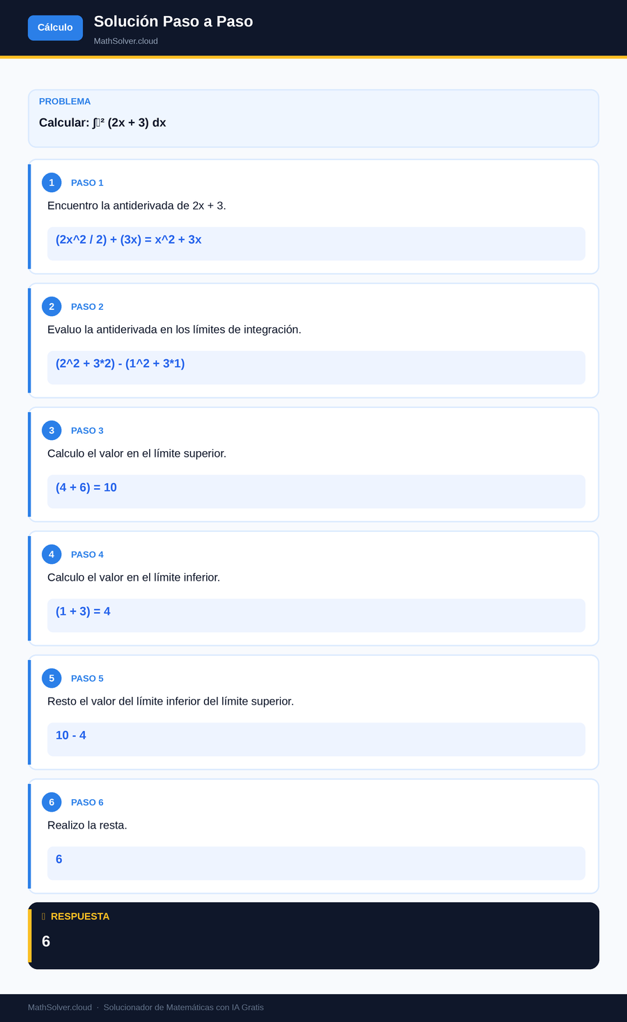 MathSolver resolviendo el ejemplo 2 — Cálculo