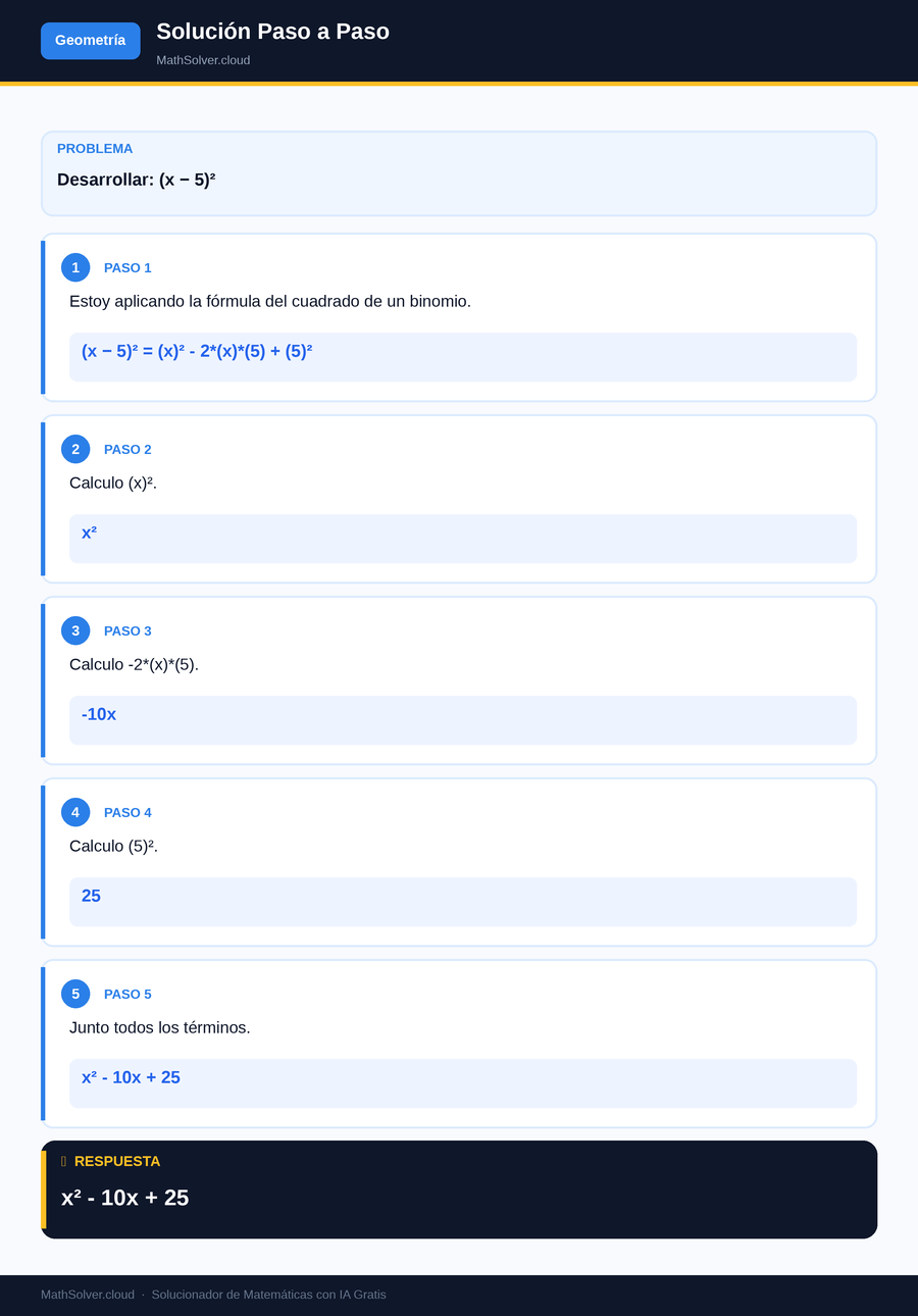MathSolver resolviendo el ejemplo 2 — Geometría