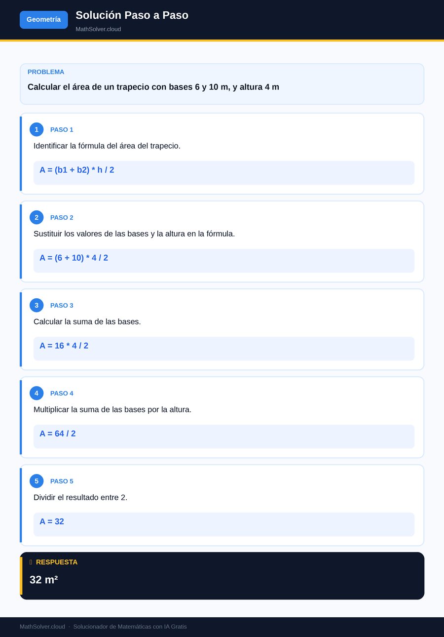 MathSolver resolviendo el ejemplo 2 — Geometría