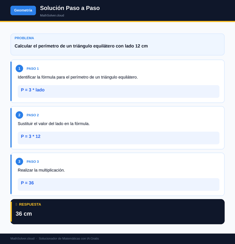 MathSolver resolviendo el ejemplo 2 — Geometría
