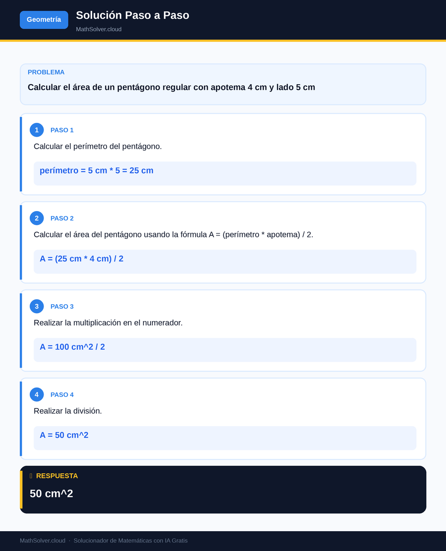 MathSolver resolviendo el ejemplo 2 — Geometría