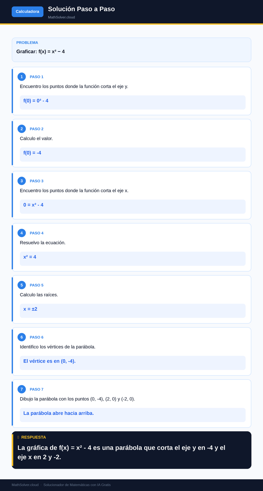MathSolver resolviendo el ejemplo 1 — Calculadora matemática