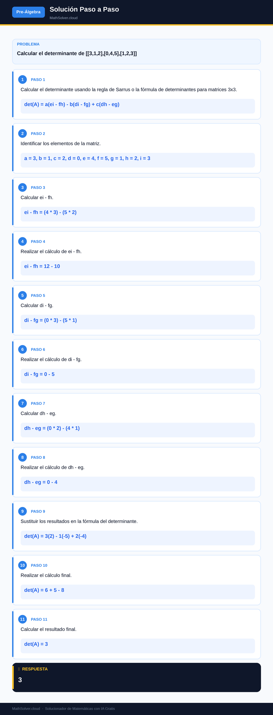 MathSolver resolviendo el ejemplo 1 — Pre-Álgebra