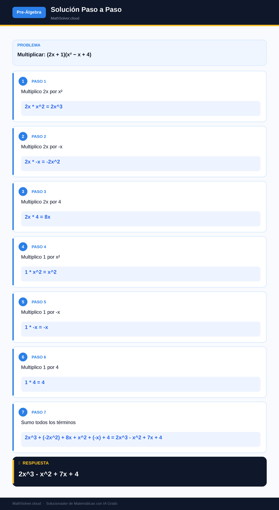 MathSolver resolviendo el ejemplo 2 — Pre-Álgebra
