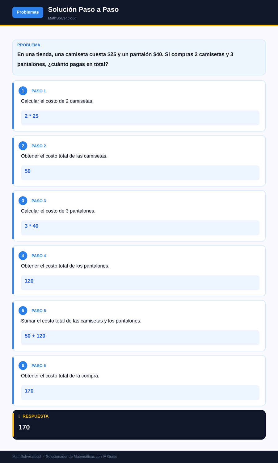 MathSolver resolviendo el ejemplo 1 — Problemas matemáticos
