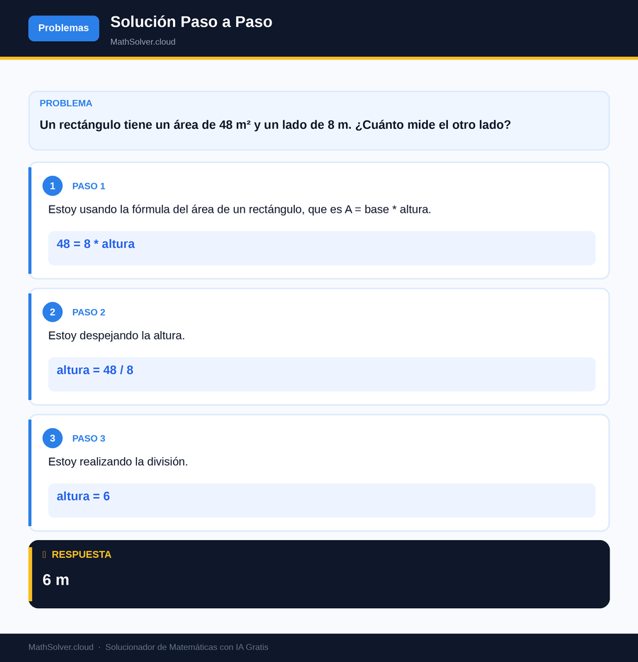 MathSolver resolviendo el ejemplo 2 — Problemas matemáticos