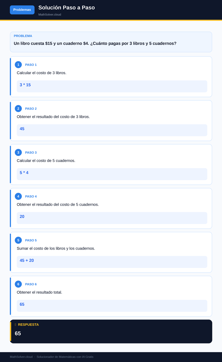 MathSolver resolviendo el ejemplo 2 — Problemas matemáticos