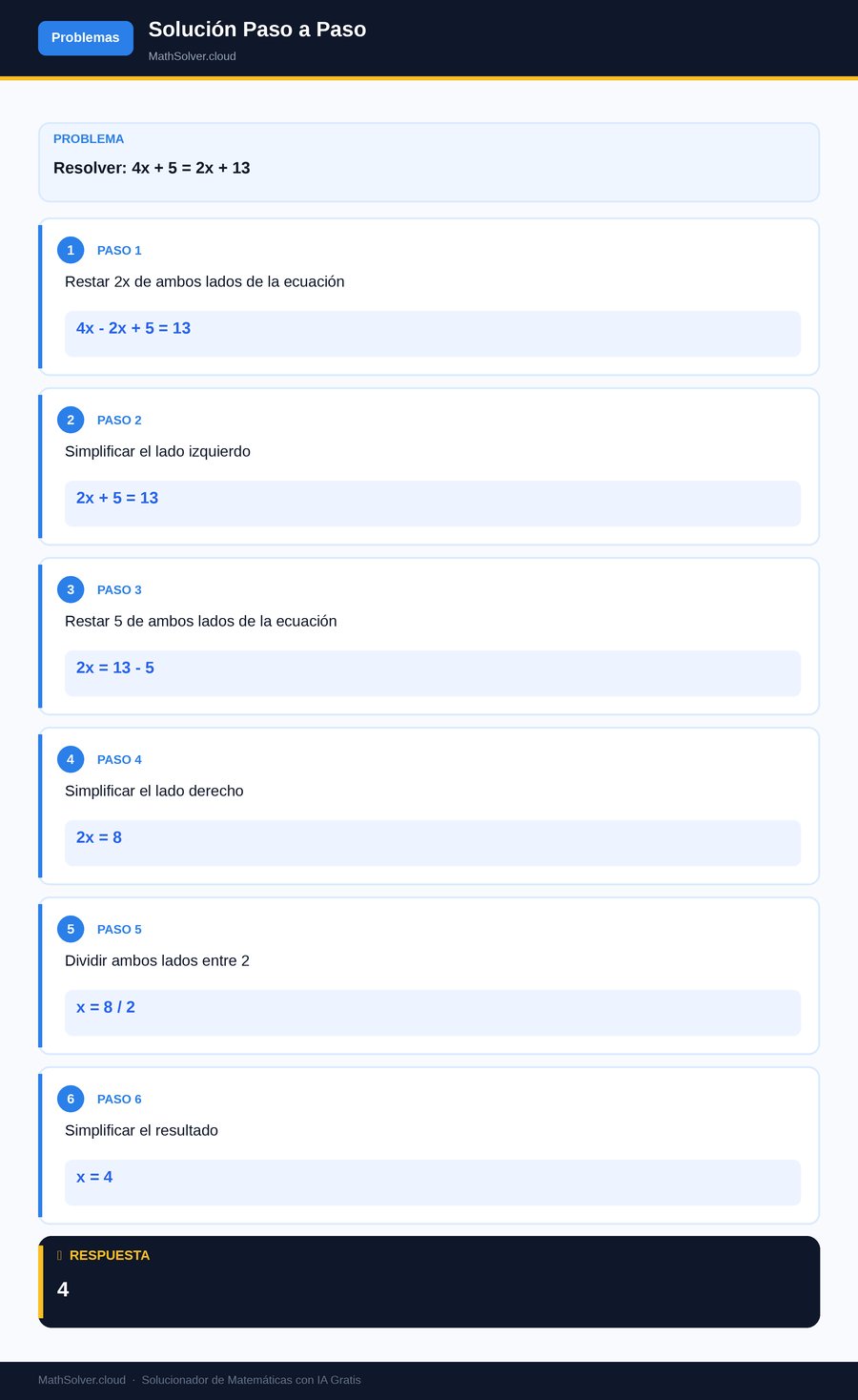 MathSolver resolviendo el ejemplo 2 — Problemas matemáticos