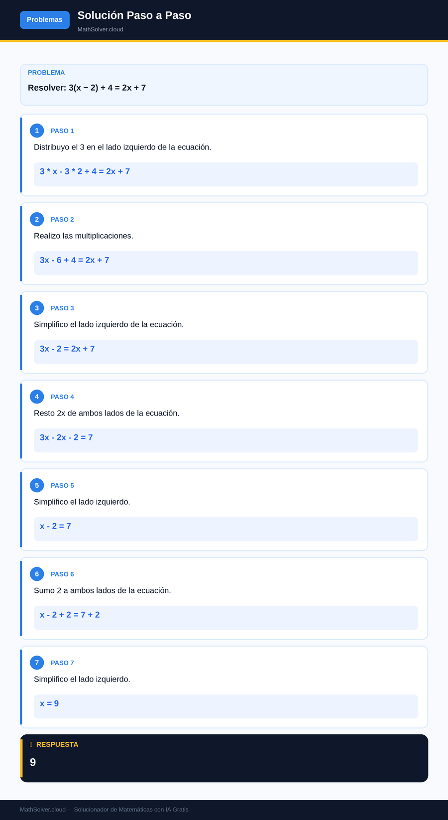 MathSolver resolviendo el ejemplo 1 — Problemas matemáticos