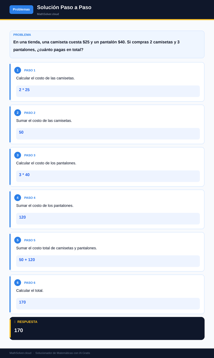 MathSolver resolviendo el ejemplo 1 — Problemas matemáticos