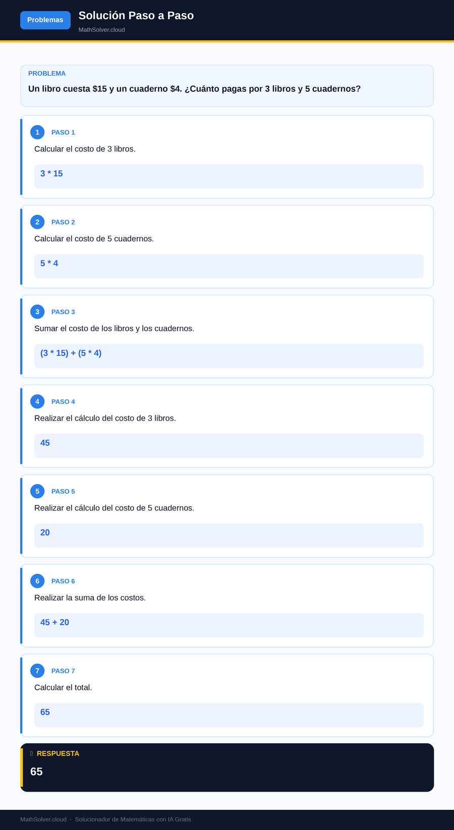 MathSolver resolviendo el ejemplo 2 — Problemas matemáticos