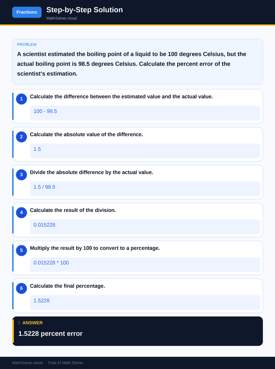 MathSolver solving example 2 — Arithmetic & Fractions