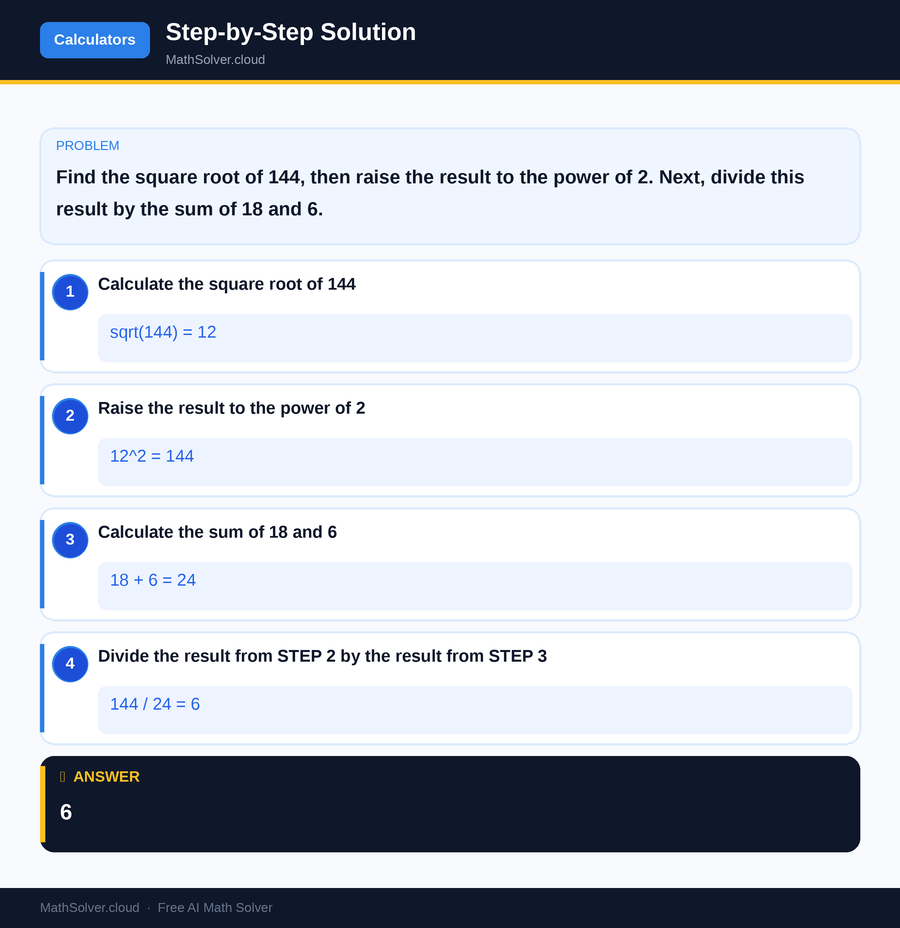 MathSolver solving example 2 — Online Calculators