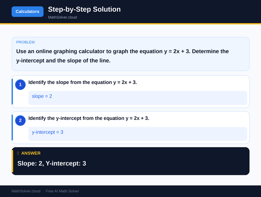 MathSolver solving example 1 — Online Calculators