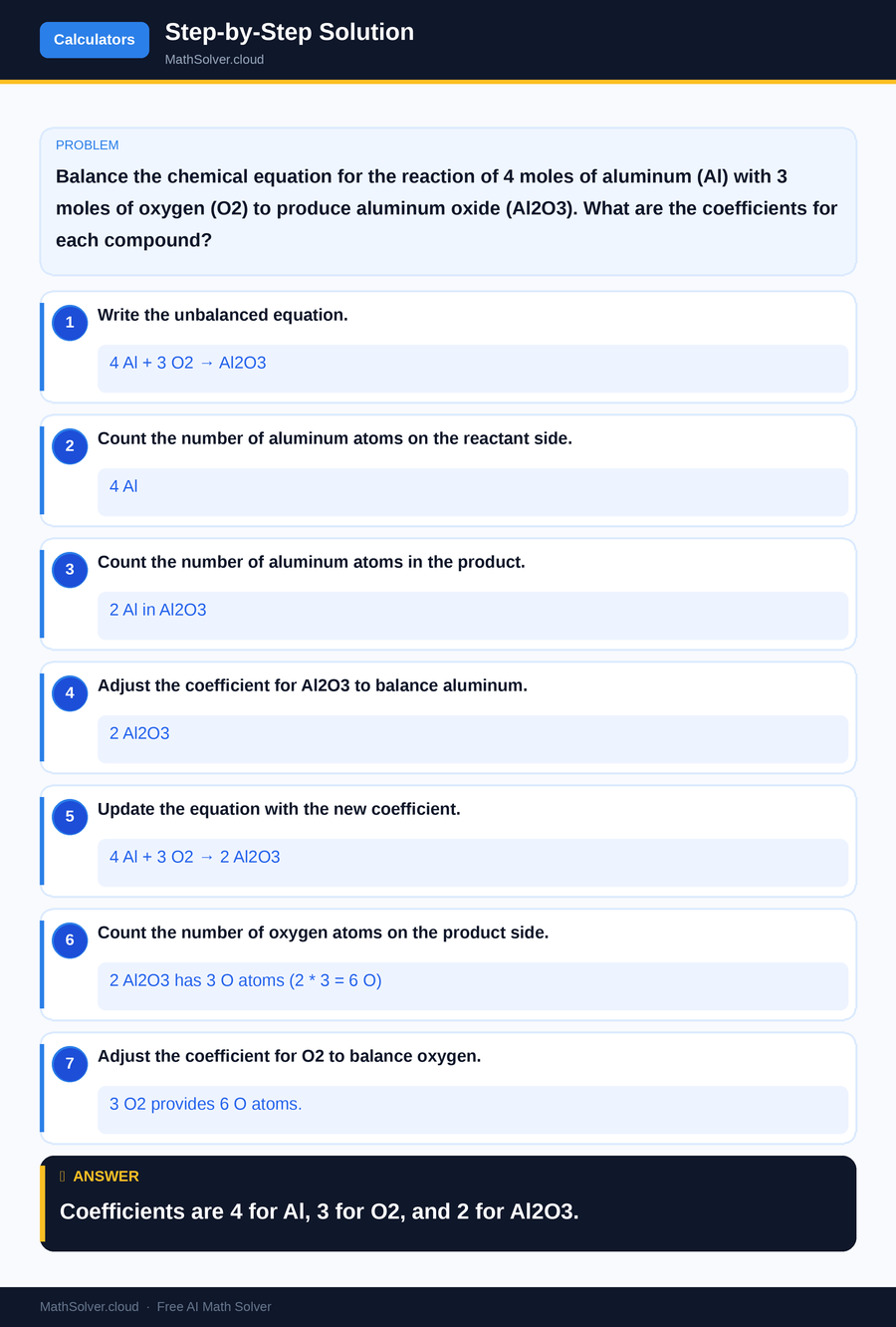 MathSolver solving example 2 — Online Calculators