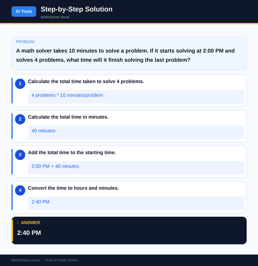 MathSolver solving example 2 — AI Tools & Comparison