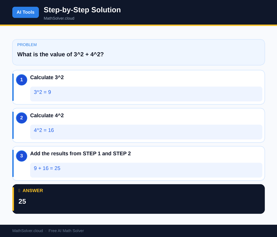 MathSolver solving example 1 — AI Tools & Comparison