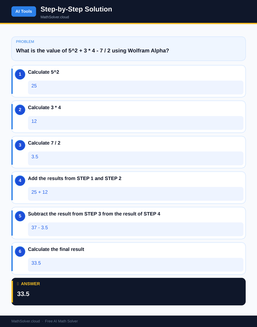 MathSolver solving example 1 — AI Tools & Comparison