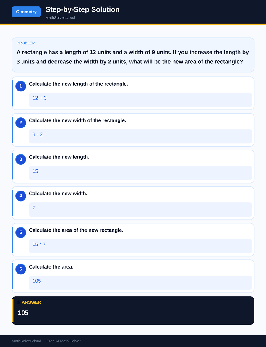 MathSolver solving example 2 — Geometry