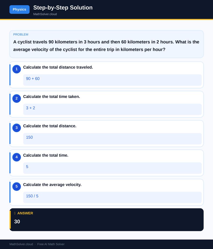 MathSolver solving example 2 — Physics & Formulas