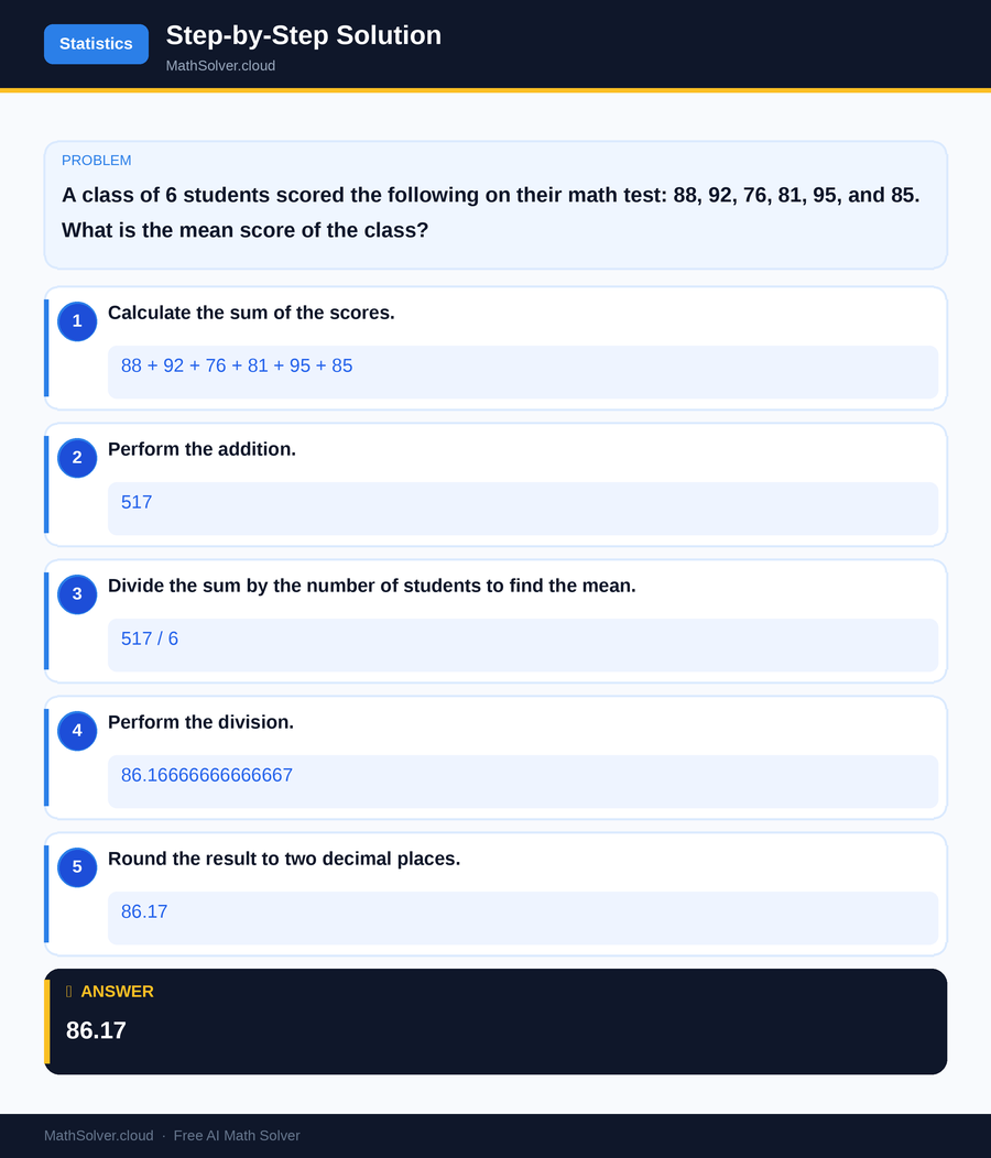 MathSolver solving example 2 — Statistics & Probability