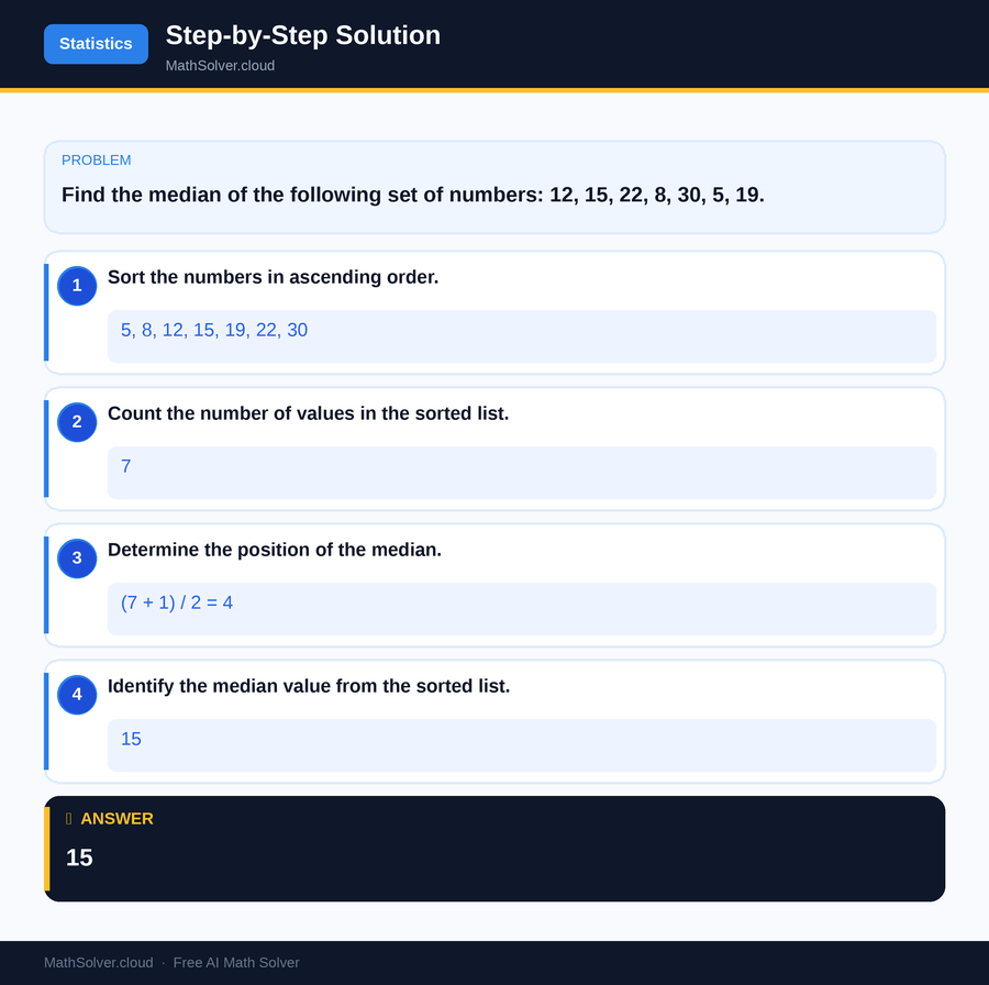 MathSolver solving example 2 — Statistics & Probability