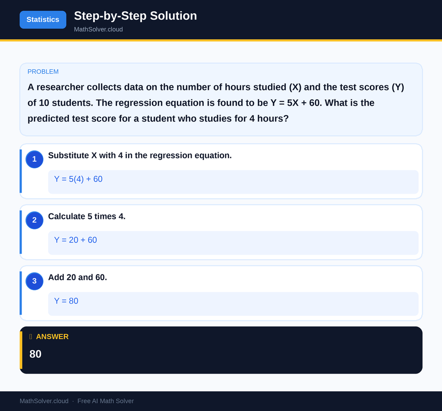 MathSolver solving example 1 — Statistics & Probability