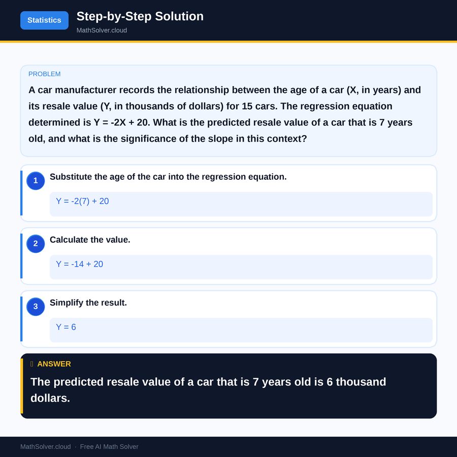 MathSolver solving example 2 — Statistics & Probability