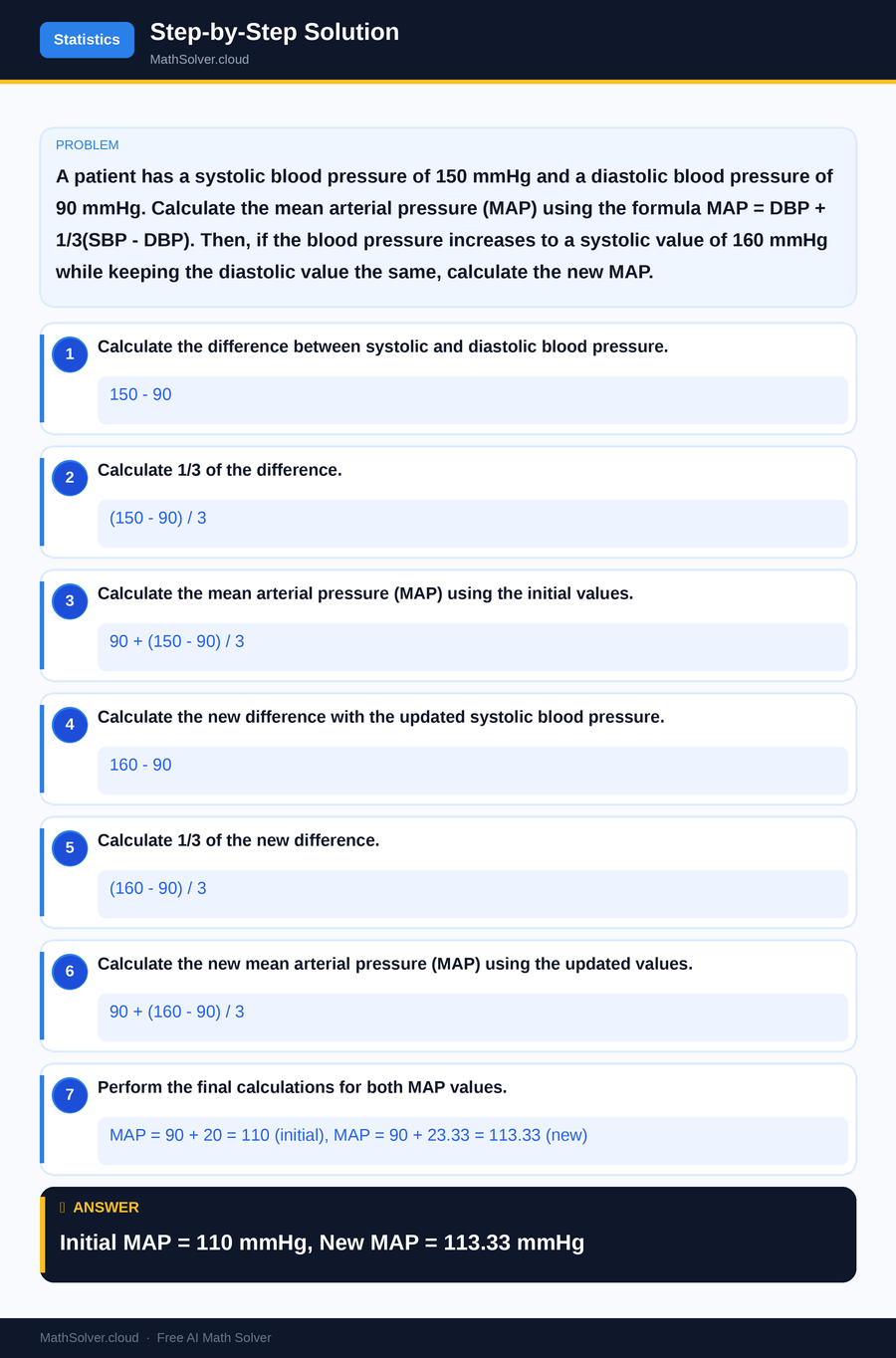 MathSolver solving example 2 — Statistics & Probability