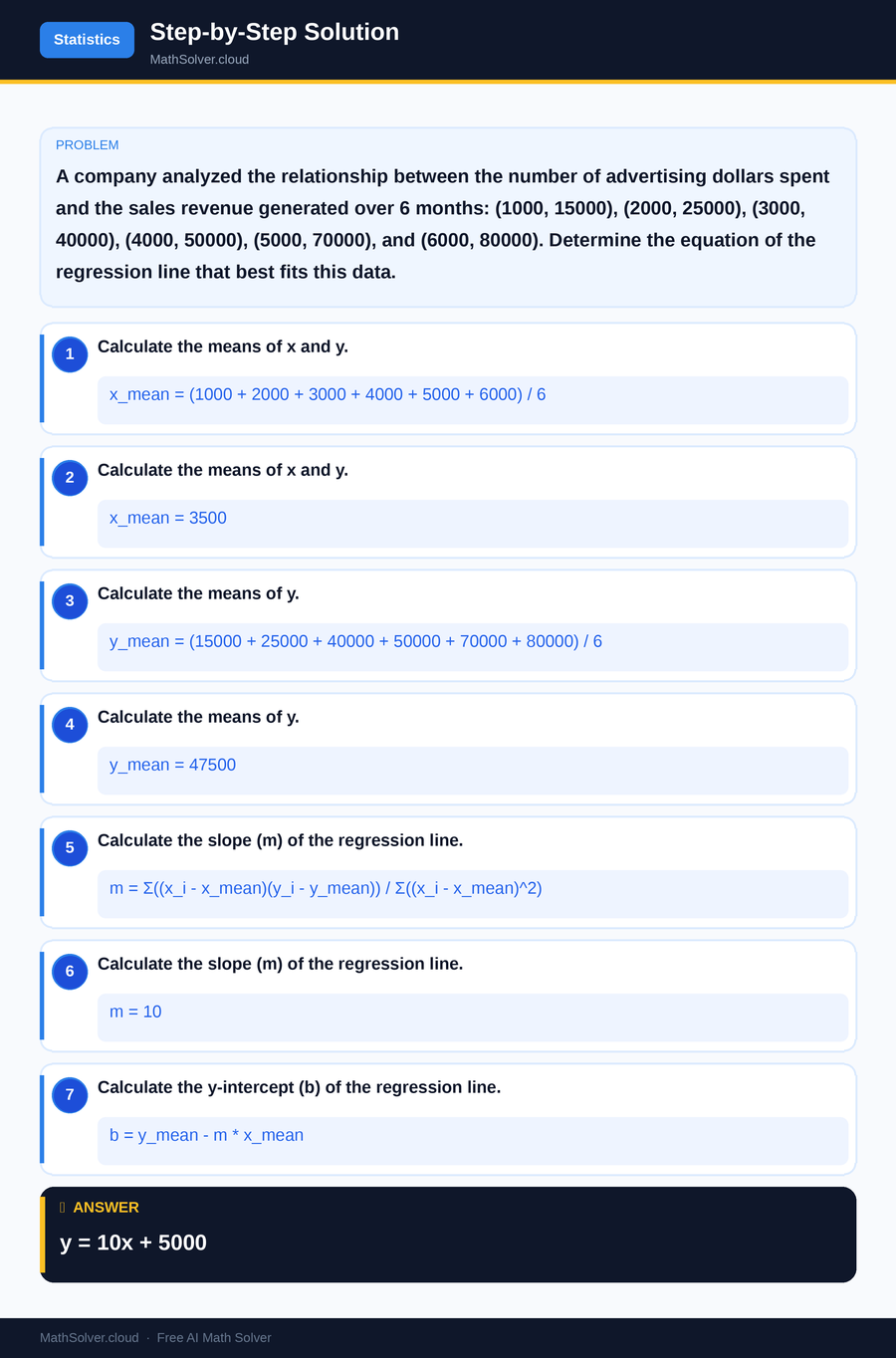 MathSolver solving example 2 — Statistics & Probability