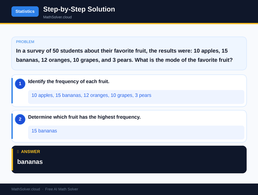 MathSolver solving example 2 — Statistics & Probability